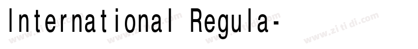 International Regula字体转换